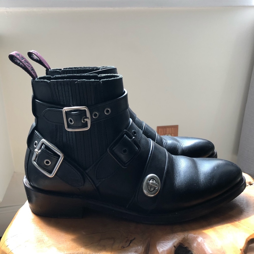 COACH multi buckles Chelsea boots 41.5EU 8.5US